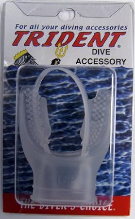 Trident Sure-Fit Comfortable Silicone Mouthpiece for Regulator or Snorkel (Clear)