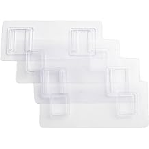 Bathroom Wall Sticker Replacement, No-Drill Transparent Mounting Pads for Shower, Soap Holder, Spice Rack, and Kitchen Storage Organizer, Strong 40 lbs Load Capacity, 4 Pack