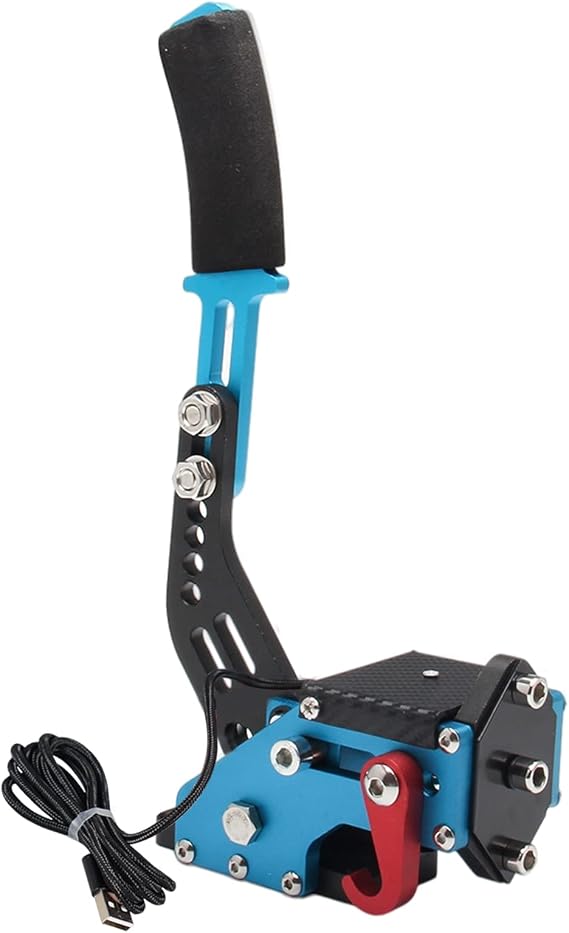 YESHMA 64 Bit USB Handbrake PC Handbrake Compatible With G25/27/29 G920 G923 T500 T300,Professional Gaming Peripherals using for Racing Games(Blue without Clamp)