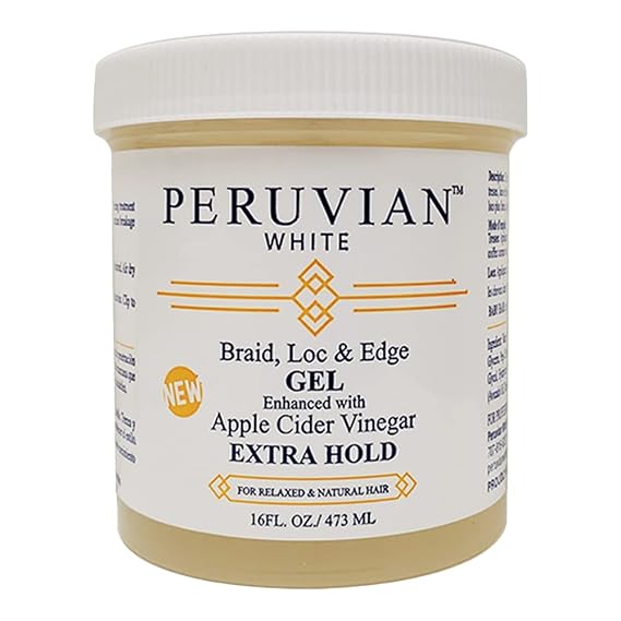 Braid, Loc, and Edge Gel EXTRA HOLD for Relaxed & Natural Hair, 16 oz. (Apple Cider Vinegar)