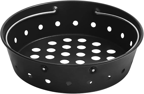Charcoal Basket Carbon Steel Fire Bowl for MiniMax,Small&Medium Bigg Green Eggs,Heavy Duty Enamel Coated Charcoal Ash Basket with Handles,Fire Box Bowls Ash Basket also for JR Kamado Grill