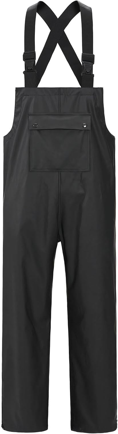 Town & Field Waterproof Overall Rain Pants, Heavy-Duty Rubber Bib, Unisex Fit Workwear for Industrial, Fishing, Farming