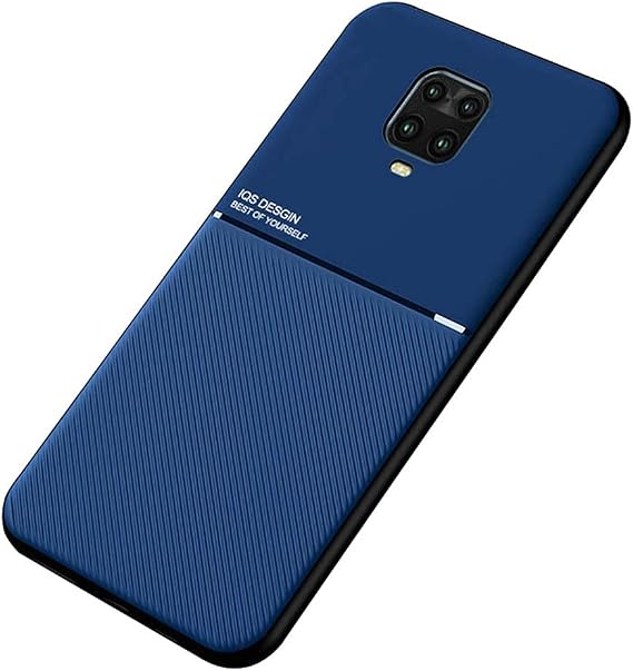 Kepuch Mowen Case Cover Bumper Built-in Metal Plate for Poco M2 Pro, Xiaomi Redmi Note 9S/Note 9 Pro/Note 9 Pro Max - Blue