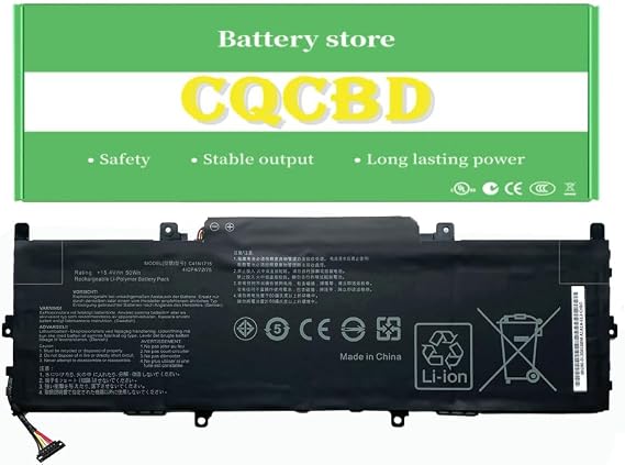 CQCQ C41N1715 Battery Replacement for Asus ZenBook 13 UX331FN UX331UA UX331UN U3100FN UX331UA-1A UX331UA-1B UX331UA-1E UX331UAL-1C UX331UAL-1D Laptop (15.4V 50Wh/3255mAh)