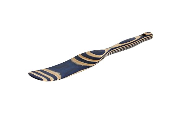 Island Bamboo Pakkawood 11-Inch Spurtle, Blue
