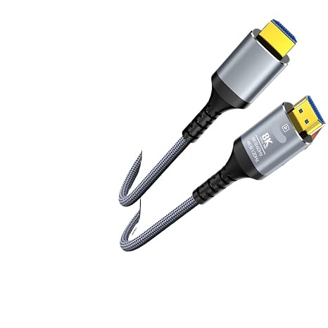 Wen ST 8K HDMI 2.1 Fiber Optic Cable 8K60Hz 4K120Hz HDMI Cable Dynamic HDR/eARC/HDCP 2.3 Compatible with TV/PS5/Blu-ray(3m)