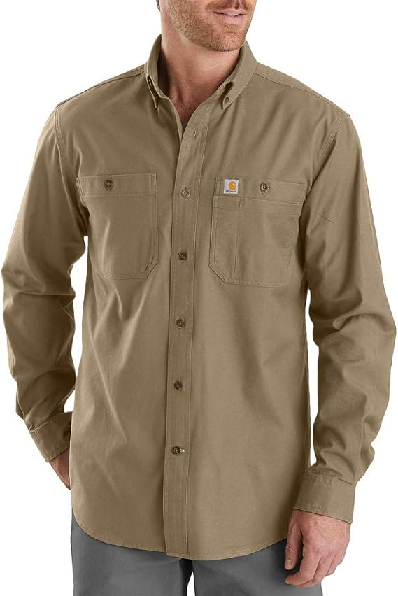 Carhartt Men's Rugged Flex® Relaxed Fit Midweight Canvas Long Sleeve Shirt