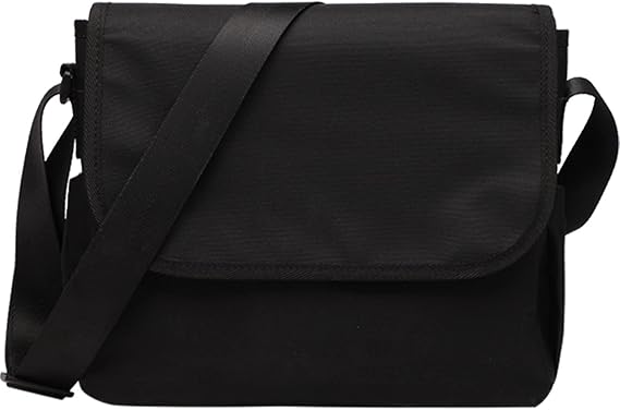 Messenger Bag Crossbody Bag, Shoulder Bag Casual Cross Body Bag, Vintage Messenger Bag for Men Women Satchel Bag, Water Resistant Crossbody Shoulder Bag for Work Business Office Travel (Black)
