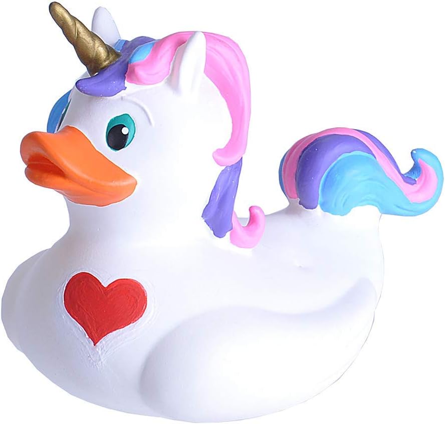 Wild Republic 23209 Rubber Ducks Bath, Kids Gifts, Unicorn Party Supplies, Water Toys,White