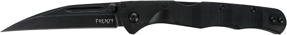 Cold Steel Frenzy Ii, 8'' Overall, 3.5'' Sheepsfoot Blade, 3V Steel, G10 Handle, Tri-Ad Lock, Blackout