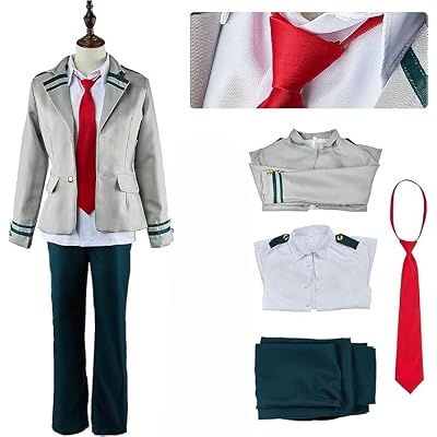 EssriCosplay Costume My Hero Academia Uniform Izuku Midoriya Katsuki Bakugo Tenya Iida Shoto Todoroki Ochako Uraraka Wind Costume Halloween Christmas Costume Anime Cosplay Event Outfit