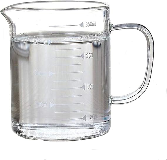 Borosilicate Glass Measuring Cup 350 mL with Spout and Handle Clear