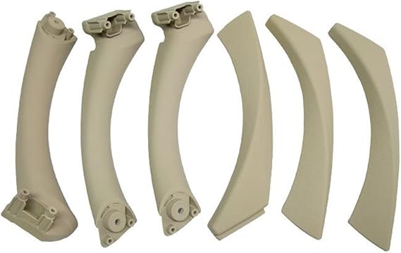 For E90 E91 3 Series 2004-2012 Right Left Interior Auto Accessories Car Inner Door Handle Panel Trim Cover Kit Car Roof Rack Cross Bars(Beige)