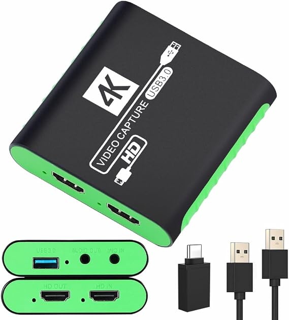 Capture Card USB 3.0 1080P 60FPS HDMI for Streaming Gaming Recording