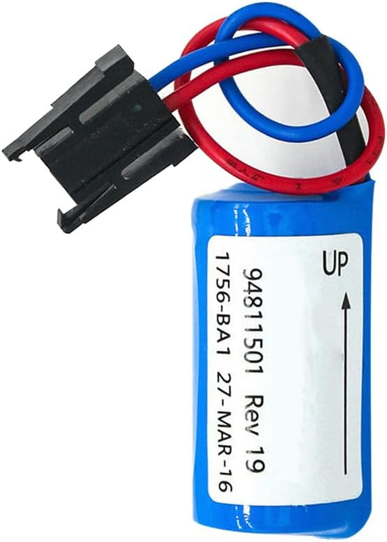 1PCS 1756-BA1 3V 1800mah Spare Battery Non-Rechargeable Disposable Lithium Battery for CNC Machine Tools with Black Plug
