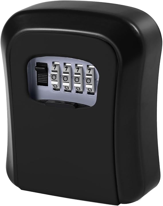 Key Safe Wall Mounted-Key Lock Box with 4 Digit Combination - Share Keysafes Outside Approved-Lockbox