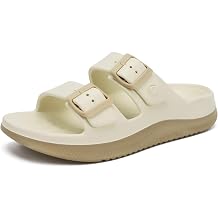 ONCAI Womens Recovery Sandals with Arch Support Plantar Fasciitis Orthotic Adjustable Buckle Open Toe Thick Cushion Outdoor Sport Slides Athletic Comfortable Rubber Soles Size UK 4-9