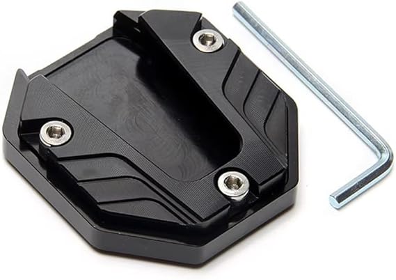 Motorcycle Side Stand Extension Pad Exclusive for Aprilia SR GT 200, High-Strength Kickstand Plate Support Pad Parking Accessories,Black