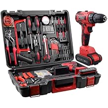 jar-owl Powerful Brushless Motor 21V Cordless Drill Set, 319 in-lb Torque, 0-1350RMP Variable Speed, 10MM 3/8'' Keyless Chuck, 25+1 Clutch, 1.5Ah Li-Ion Battery & Charger for Home Tool Kit