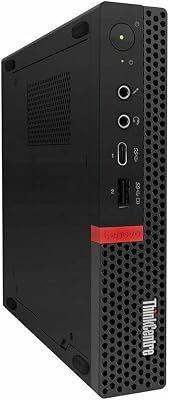 Lenovo ThinkCentre M920q Tiny Desktop,Intel 6 Core i5-8500T,16GB RAM,256GB NVME SSD,HDMI,DisplayPort,WiFi,Bluetooth,Wireless Keyboard Mouse,Windows 11 black Renewed