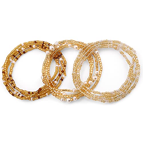 Waist Beads for Women Belly Beads Elastic Chain African Waist Chains Set for Women Body Jewelry Bikini Jewelry Chains