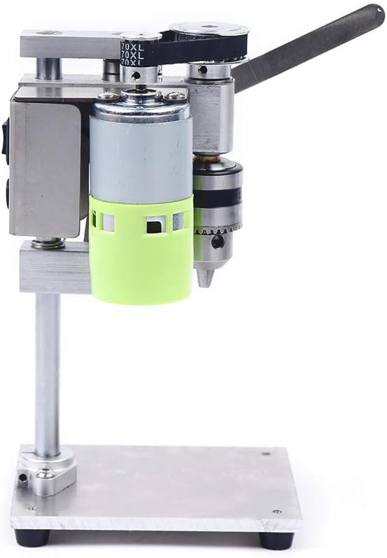 Mini Bench Top Drill Press Variable Speed Mini Electric Bench Drilling Machine Precision Drilling Press Power Tool Workbench Drill Press Table Work Station for Drilling Wood Metal Plastic
