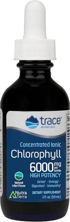 Trace Minerals Ionic Chlorophyll Supplement, Natural Mint, 2 oz
