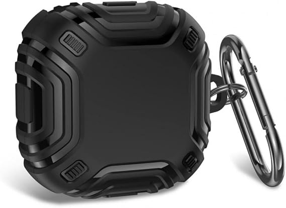 Microsonic Samsung Galaxy Buds Live için Kılıf Military Darbe Emici + Askılık Siyah [Buds Live ile Uyumlu Kılıf - Siyah]