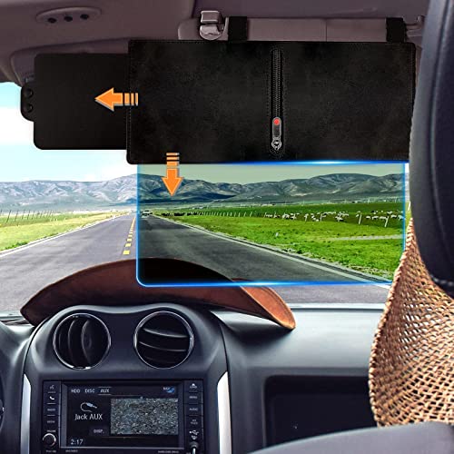 Upgraded Polarized car Sun Visor Extender car Visor Extender Sun Blocker Sun Visor for car Windshield Automotive Interior Sun Protection,Protects from UV RaysPassenger_Side Drive Side 2