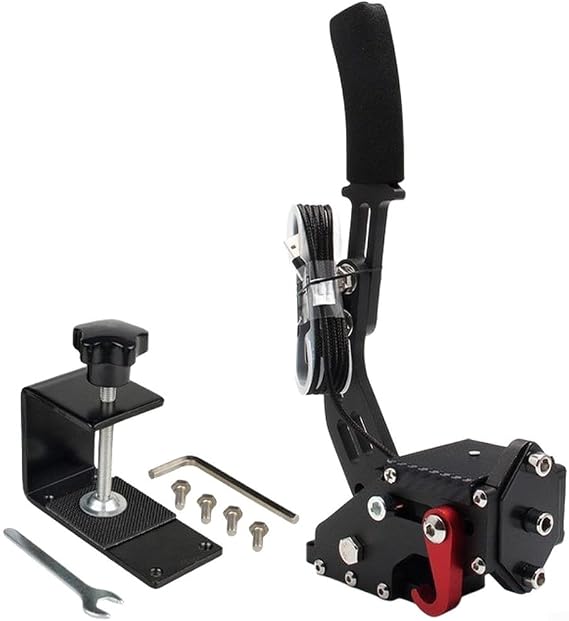 PC Racing Handbrake USB for Logitech G27 G29 G920 T500 T300, Hall Sensor Adjustable Spring Tension Aluminum Alloy for DRIFT Brake for Assetto For Corsa Dirt WRC(Black)