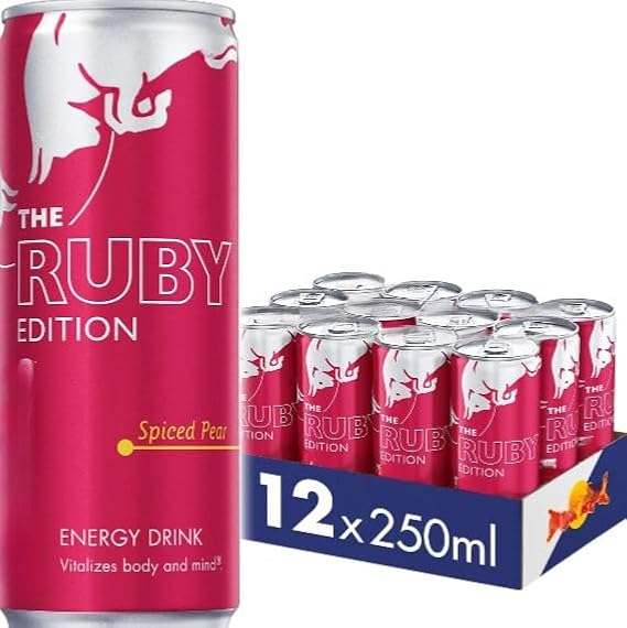 Energy Drink Ruby Edition Spiced Pear 250ml (Pack of 24) "Ignite Your Passion with Every Sip" For All Occasions