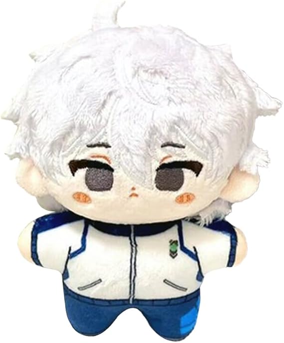 Zhongkaihua Seishiro Nagi Blue Plush Cushion 12cm Soft Filled PP Cotton Cushion for Car Bag Home Decoration Pendant for Fans