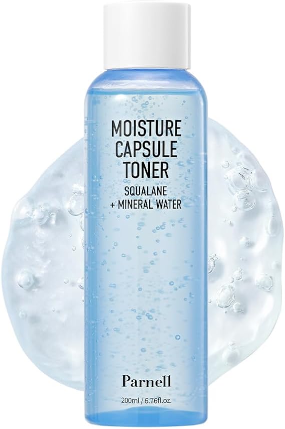 Parnell Squalane Mineral Water Capsule Toner, Deep Hydrating & Nourishing K-Beauty Face Essence for Dry, Sensitive Skin (6.76 fl. oz / 200ml)
