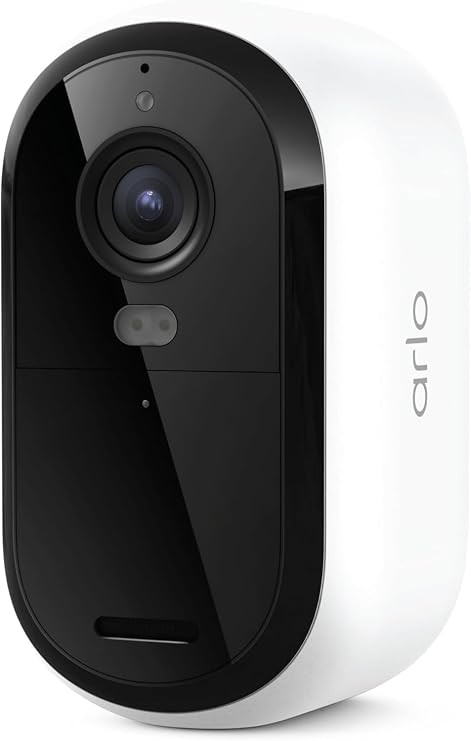 Arlo Essential Wireless Security Camera 2K (3rd Gen) - 1-Cam | Rechargeable home security camera; 2K & color night vision; Person, vehicle & animal detection; 1-mo Secure plan incl.