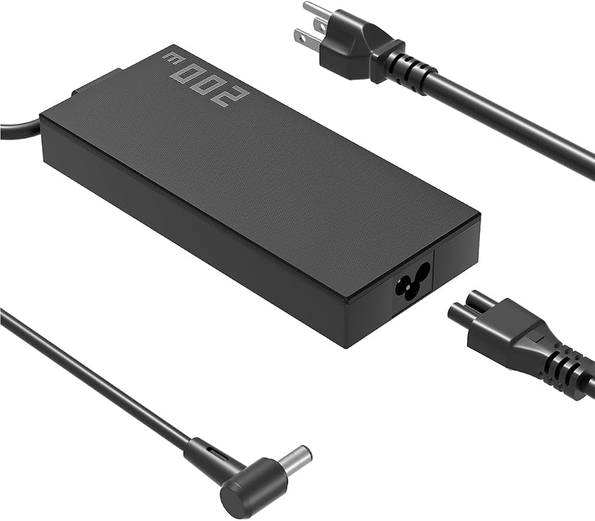 200W AC Charger Compatible with ASUS TUF Dash F15 FX517 FX516 TUF F15 A15 F17 A17 FX507 FA507 FX707 FA707 FA506 FX506 FA706 ROG Strix G15 G17 G513 Zephyrus G15 GA503 Zenbook UX7602 Laptop