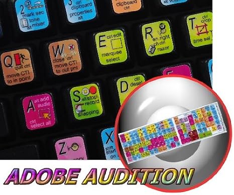 4Keyboard Adobe Audition Keyboard Stickers for Notebook, Desktop and Laptop