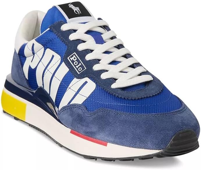 POLO RALPH LAUREN Men's Train 89 Logo Suede & Oxford Sneaker