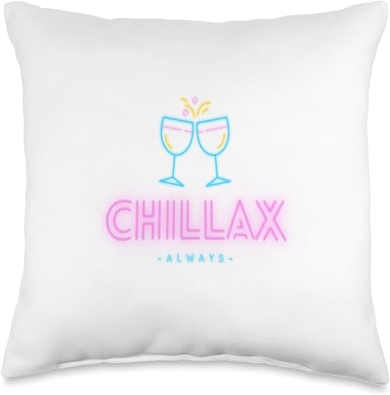 Chillax Always Throw Pillow, 16x16, Multicolor