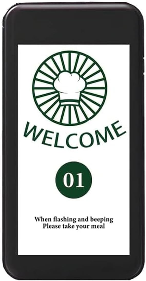1 Pager for Restaurant Pager System,Single Buzzer,3 Reminder Modes,Waterproof,Replacement Pager for Restaurants,Food Truck,Church