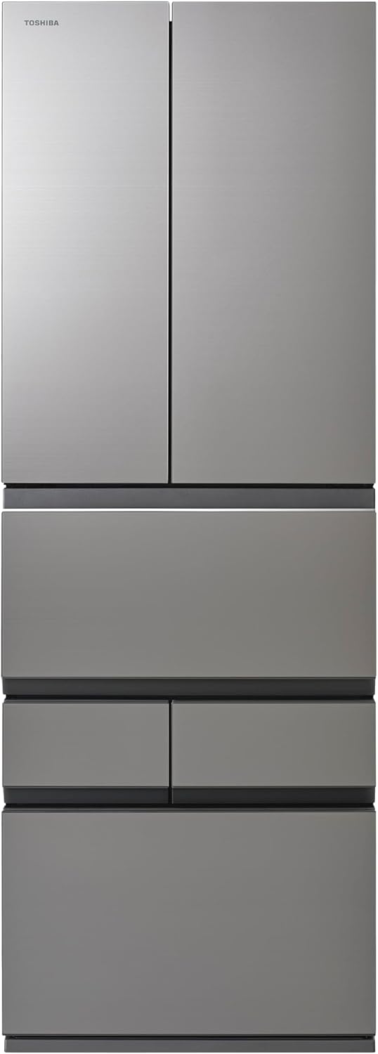 Toshiba Ash Gray Vegeta Refrigerator 508L, French DoorCabinet Opening GR-Y510FZZH