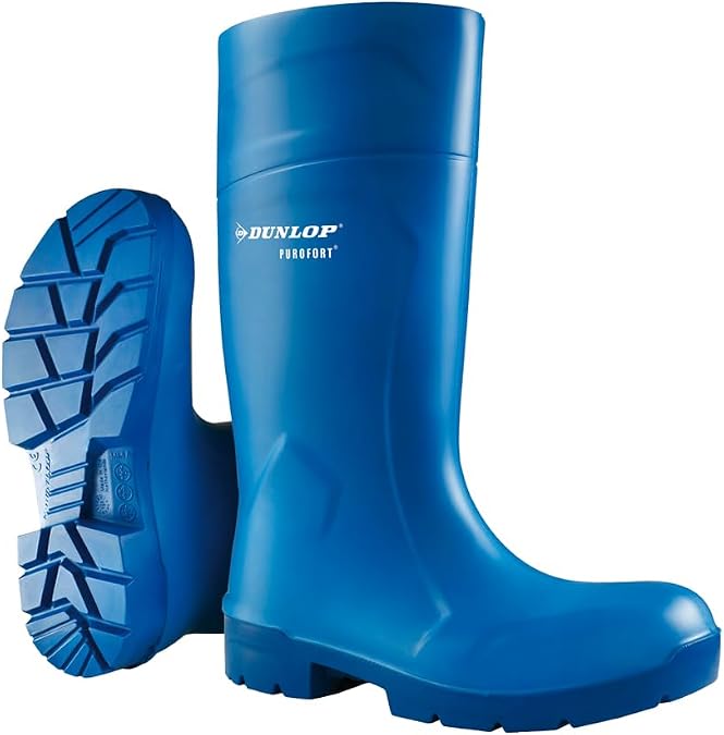 DUNLOP Purofort FoodPRO - Unisex Multigrip Safety Waterproof Work Boots, Antistatic and Slip-Resistant Wellies with Steel Toecap for Outdoor and Food Processing Industry