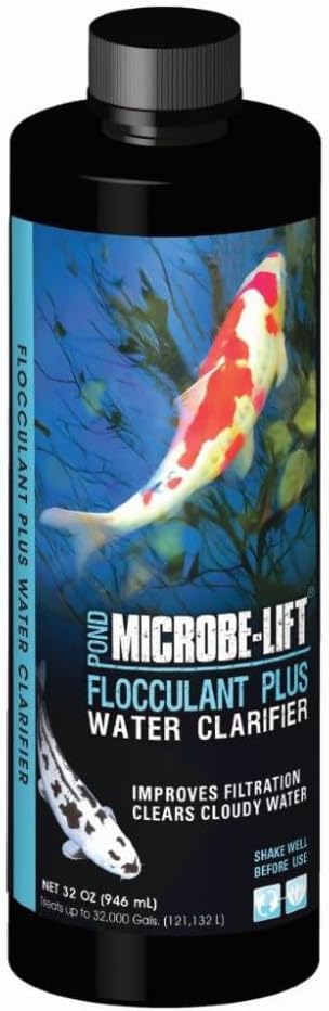 MICROBE-LIFT FPLUS32 Flocculant Plus Polymeric Blend Water Clarifier for Ponds, 32 Ounces
