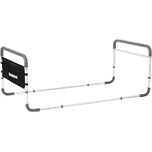 Dual Bed Side Hand Rail, Bed Assist Rail Adjustable Medical Hospital Assistive Devices Bed Rails for Elderly Adults, Fits Queen, Full & Twin Beds