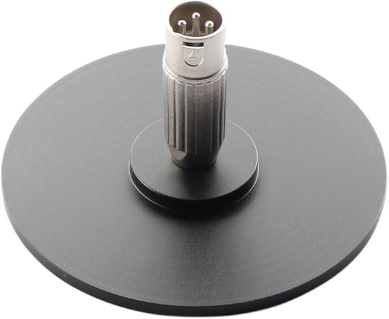 NUHUi Household Vacuum Adapter for Machine Vac-U-Lock Base with 3 XLR Male Connector Device Attachment Replacement Portable Back Small Dia 10cm/4.0in