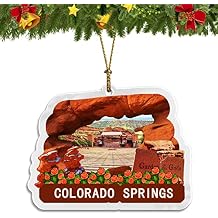 Colorado Springs Christmas Ornament Acrylic Christmas Tree Pendant Decorations Classic Travel Souvenir Gift Collection -4