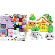 MODDA Crochet Kit with Bag and Cactus Crochet Kit Bundle