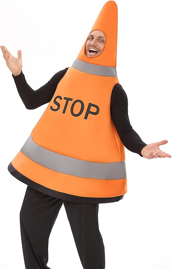 Traffic Cone Costume Traffic Cone Funny Halloween Costume Adult