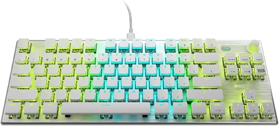 ROCCAT USB-C VULCAN TKL Pro 英語配列 静音 リニアオプティカル テンキーレス ホワイト 日本正規代理店品