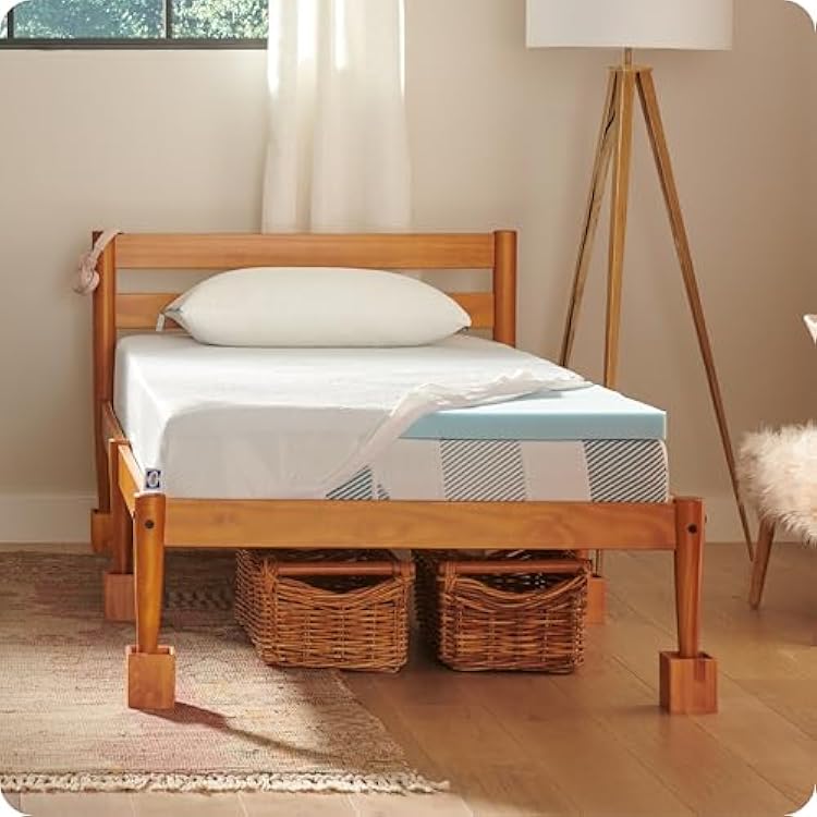 Sealy Dreamlife 2 Gel Memory Foam Queen Mattress Topper with Cooling Cover, SealyComfort Gel Foam, SealyCool Stretch Knit Cover with Corner Straps