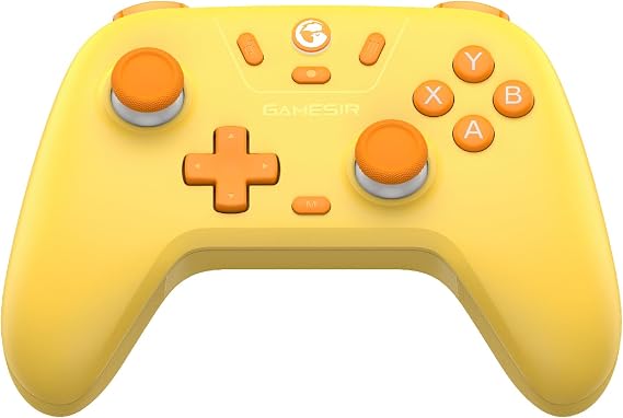 GameSir Nova Lite ワイヤレスコントローラー - Windows PC、iPhone、Android、Switch、Steamデッキ用2.4G & Bluetoothゲームパッド - ホール効果トリガー、ターボ機能、ランブル振動 T4 Nova Lite イエロー